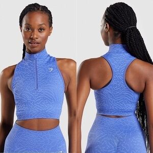 ADAPT ANIMAL SEAMLESS CROP 1/2 ZIP (Size:Small)